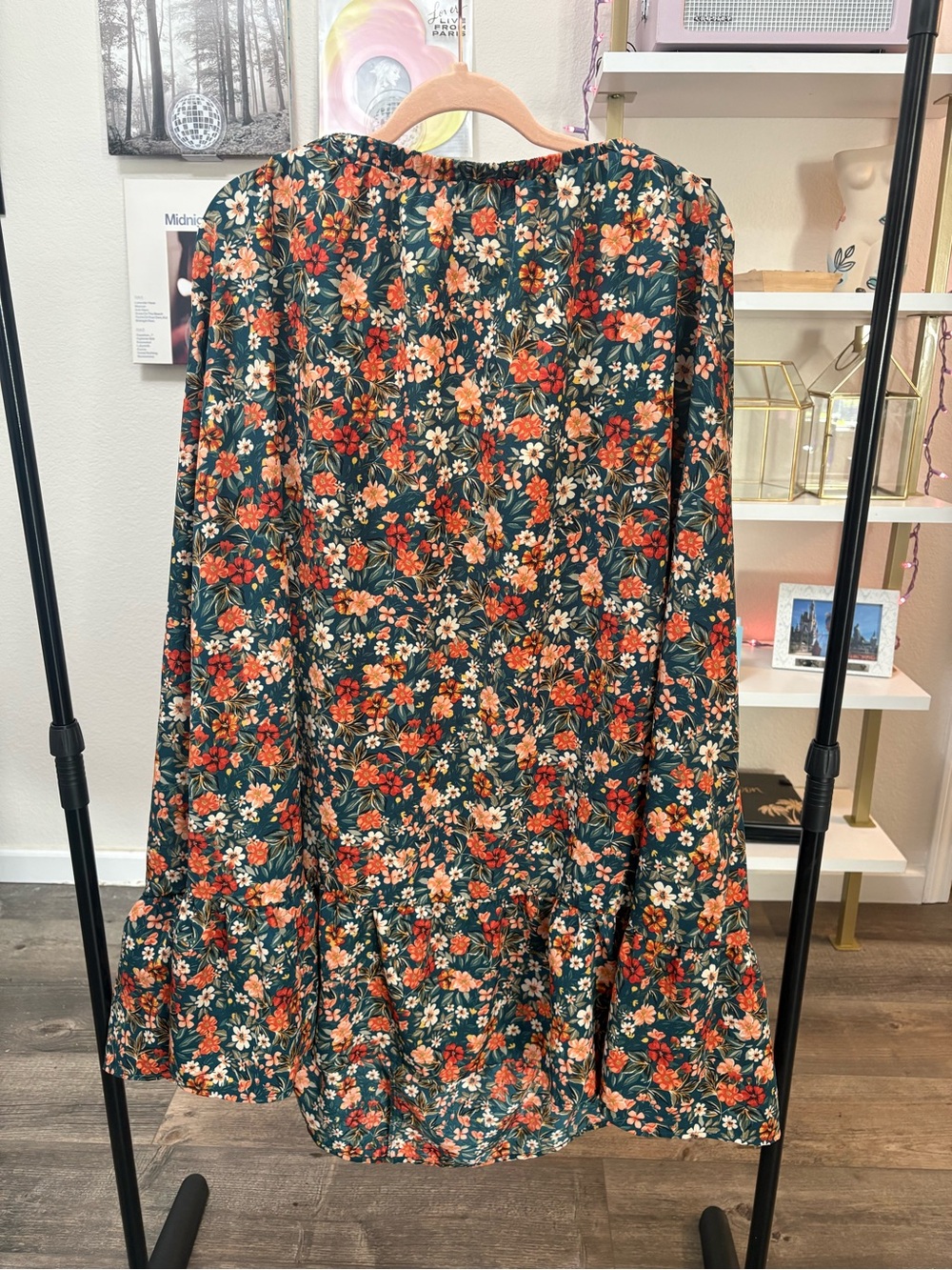 Green Floral Skirt